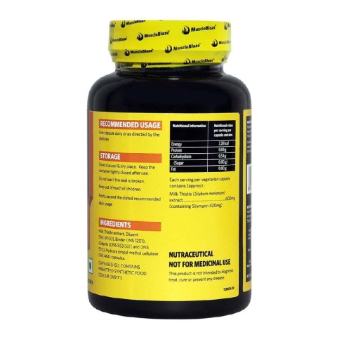 MuscleBlaze Milk Thistle, 60 capsules Unflavoured MuscleBlaze Milk Thistle, 60 capsules Unflavoured