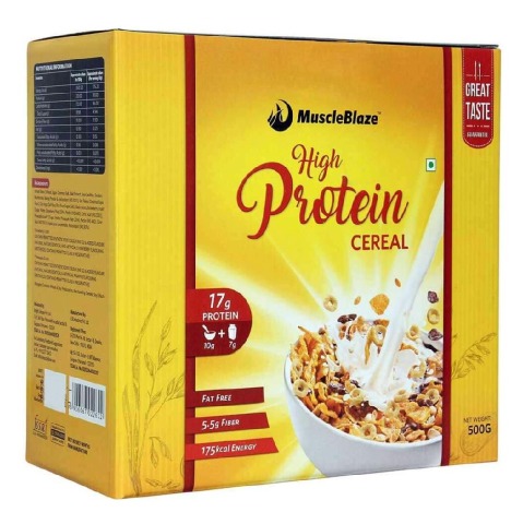 MuscleBlaze High Protein Cereal, 0.5 kg Unflavoured MuscleBlaze High Protein Cereal, 0.5 kg Unflavoured