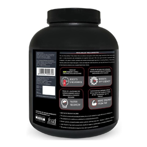 MuscleBlaze Mass Gainer PRO with Creapure, 6.6 lb Chocolate MuscleBlaze Mass Gainer PRO with Creapure, 6.6 lb Chocolate