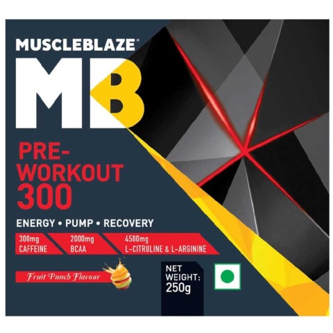MuscleBlaze PRE Workout 300, 0.55 lb Fruit Punch MuscleBlaze PRE Workout 300, 0.55 lb Fruit Punch