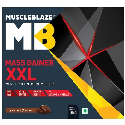 MuscleBlaze Mass Gainer XXL with Complex Carbs and Proteins in 3:1 ratio, 6.6 lb (Chocolate) MuscleBlaze Mass Gainer XXL with Complex Carbs and Proteins in 3:1 ratio, 6.6 lb (Chocolate)