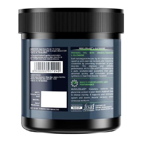 3 - MuscleBlaze Micronized Glutamine, 0.22 lb Unflavoured 3 - MuscleBlaze Micronized Glutamine, 0.22 lb Unflavoured