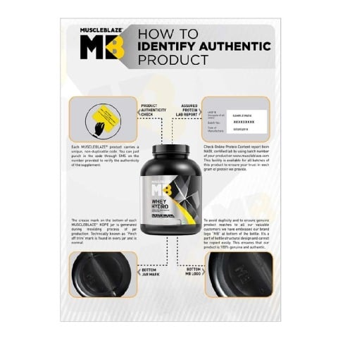 authenticity - MuscleBlaze Whey Hydro, 4.4 lb Chocolate authenticity - MuscleBlaze Whey Hydro, 4.4 lb Chocolate