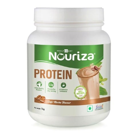 1 - Nouriza Protein with Whey, Soy & Casein, 2.2 lb Cafe Mocha 1 - Nouriza Protein with Whey, Soy & Casein, 2.2 lb Cafe Mocha