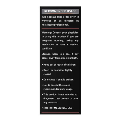 RecommendedUsage - MuscleBlaze Burner PRO Thermogenic Fat Burner, 90 capsules Unflavoured RecommendedUsage - MuscleBlaze Burner PRO Thermogenic Fat Burner, 90 capsules Unflavoured