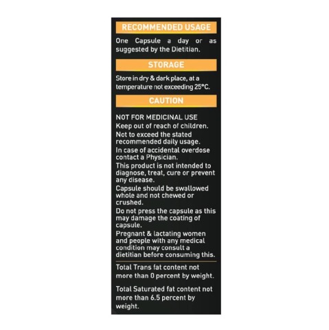 RecommendedUsage - MuscleBlaze Fish Oil Gold, 90 capsules RecommendedUsage - MuscleBlaze Fish Oil Gold, 90 capsules