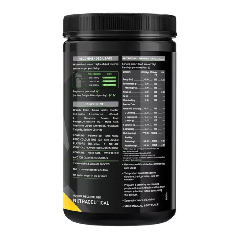 SupplementInfo - MuscleBlaze BCAA Pro Intra-workout with BCAA Electrolytes Citrulline Malate & Glutamine, 0.99 lb Fruit Splash SupplementInfo - MuscleBlaze BCAA Pro Intra-workout with BCAA Electrolytes Citrulline Malate & Glutamine, 0.99 lb Fruit Splash