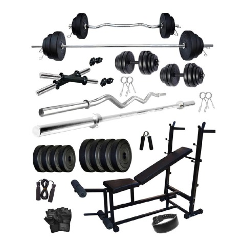 Fitmax PVC 46KG COMBO 26 WB SL Home Gym Kit