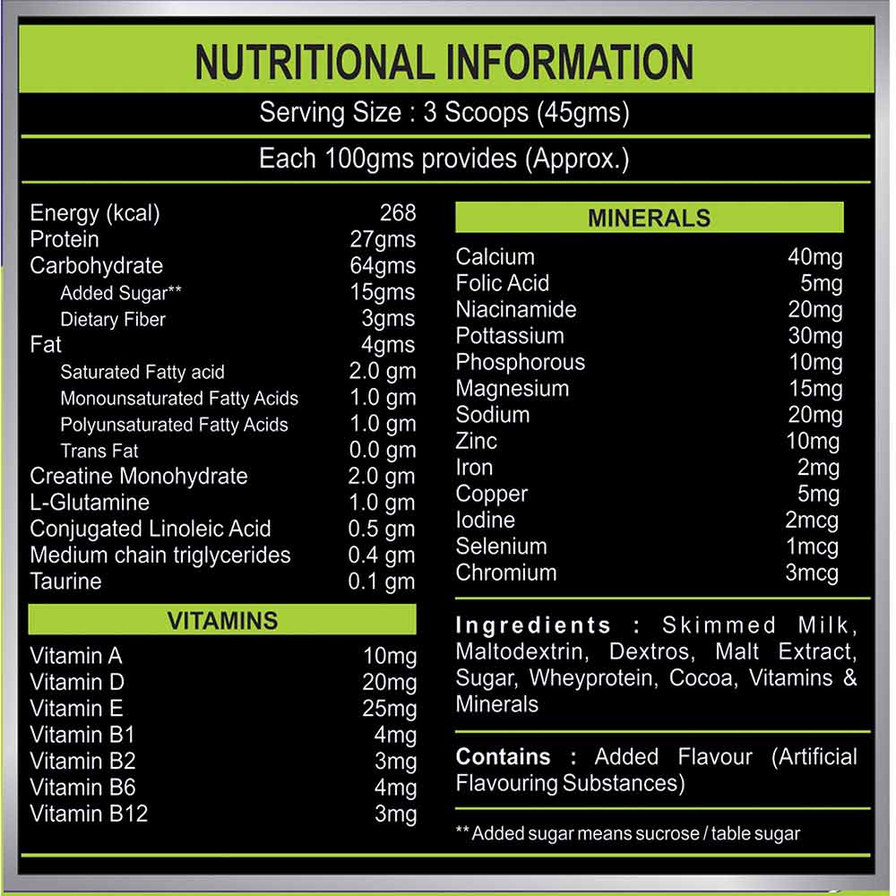 supplementfact - Amaze Body Grow,  2.2 lb  Vanilla 