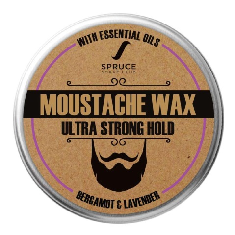 1 - Spruce Shave Club Moustache Wax Ultra Strong Hold,  50 g  Bergamot & Lavender 
