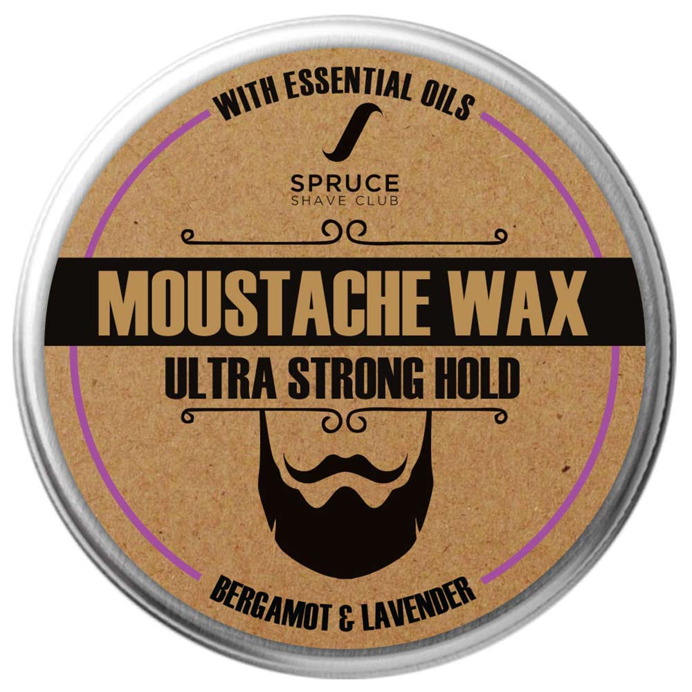 1 - Spruce Shave Club Moustache Wax Ultra Strong Hold,  50 g  Bergamot & Lavender 