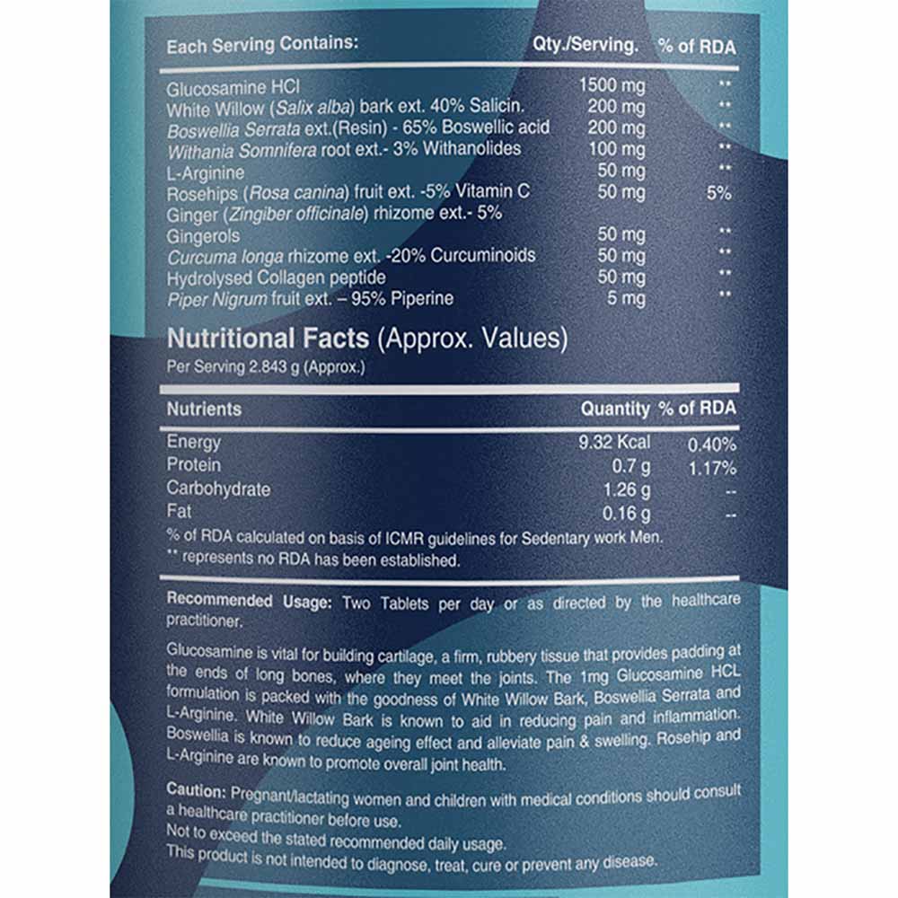 nutritioninfo - 1MG Glucosamine HCL,  60 tablet(s) 