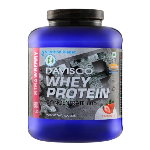 Nutrition Planet Davisco Whey Protein with Added DigeZyme,  4 lb  Strawberry 