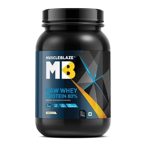 2 - MuscleBlaze Raw Whey Protein,  2.2 lb  Jar Unflavoured 