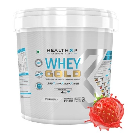 2 - HealthXP Premium Series Whey Gold,  8.8 lb  Strawberry 