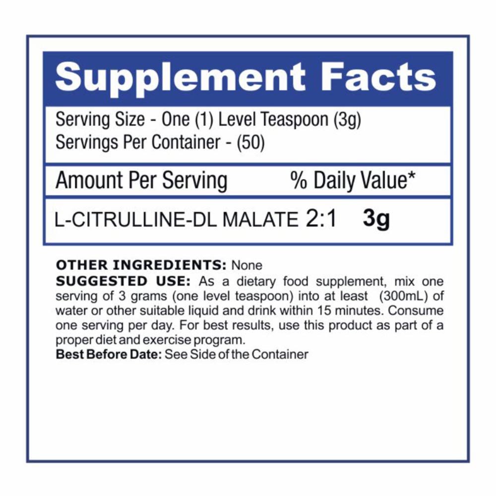 Supplement - HealthXP Essential Series L Citrulline Malate,  0.33 lb  Unflavoured 
