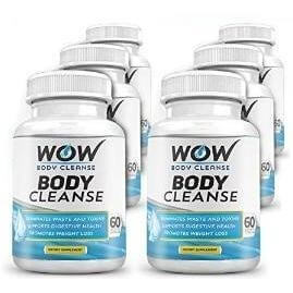 WOW Body Cleanse Pack of 6, 60 veggie capsule(s) Unflavoured WOW Body Cleanse Pack of 6, 60 veggie capsule(s) Unflavoured