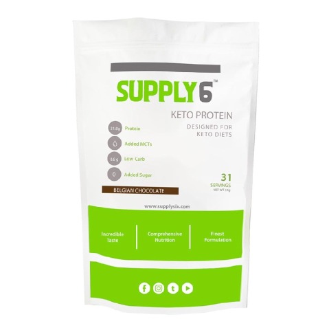 1 - Supply6 Keto Shake,  1 kg  Belgian Chocolate 