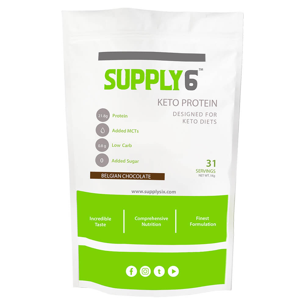 1 - Supply6 Keto Shake,  1 kg  Belgian Chocolate 