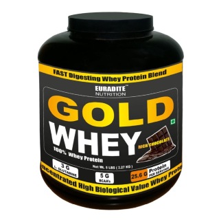 Euradite Nutrition Gold 100% Whey Protein, 5 lb Chocolate