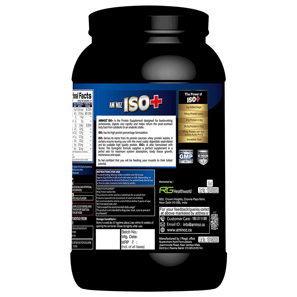 back - Aminoz Iso+ Zero Carbs,  2.2 lb  Chocolate 
