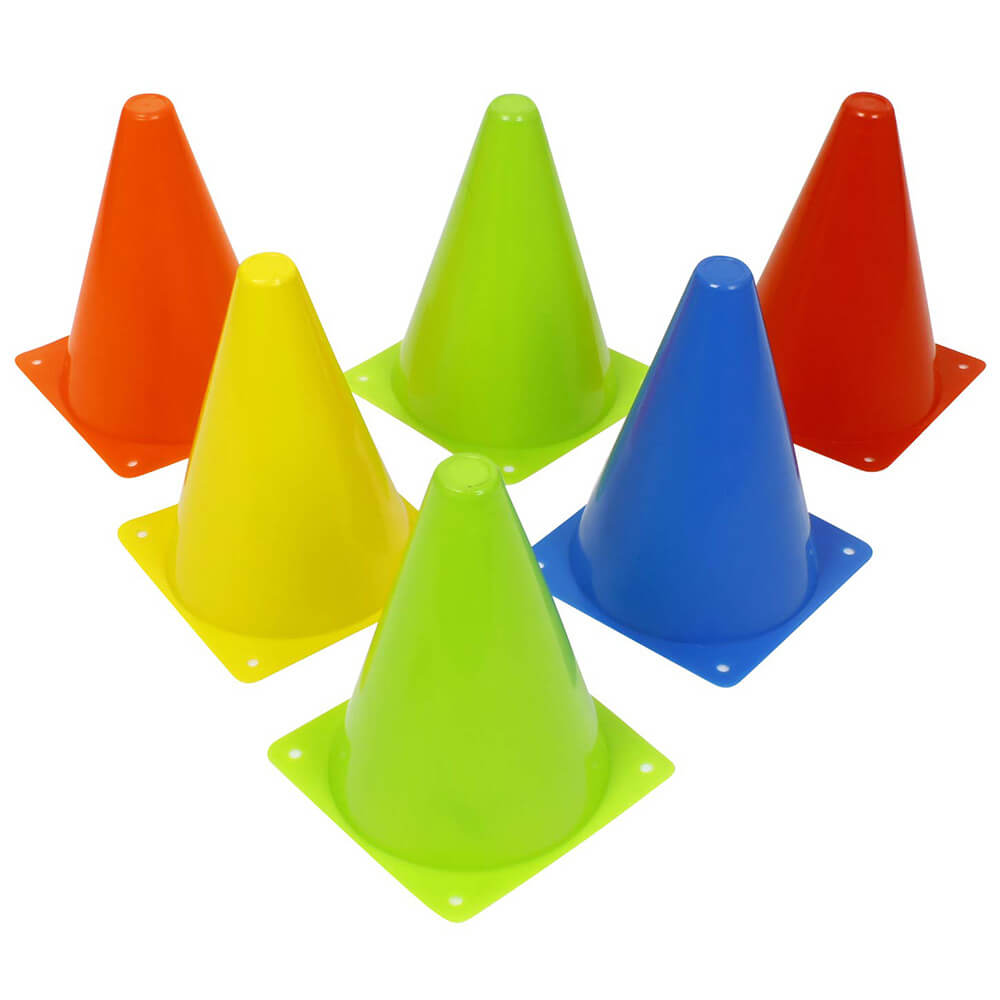 Fitsy Agility Training Cones (AR2412),  7 Inches 6 Piece  Multicolor 