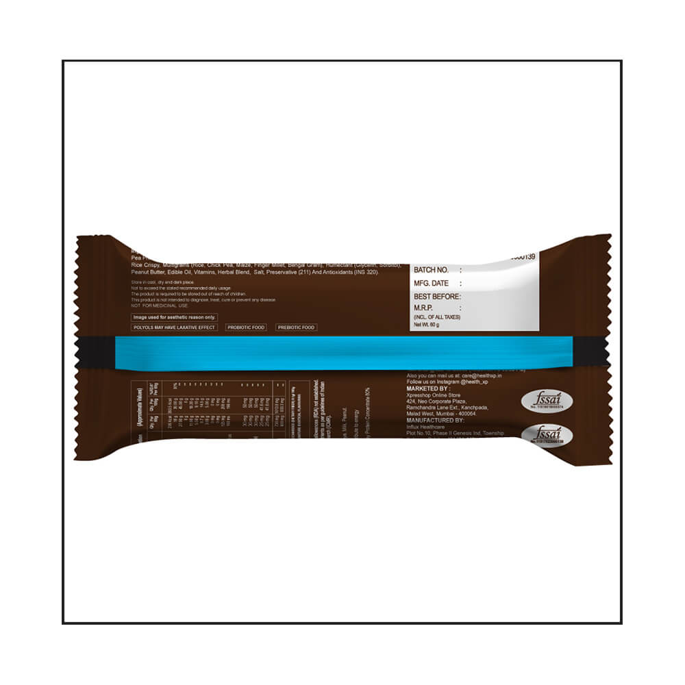 back - HealthXP Protein Bars (18g Protein),  6 Piece(s)/Pack  Fruit & Nut 