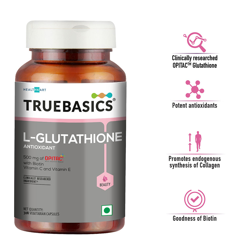 TrueBasics LGlutathione, 30 capsules online in India