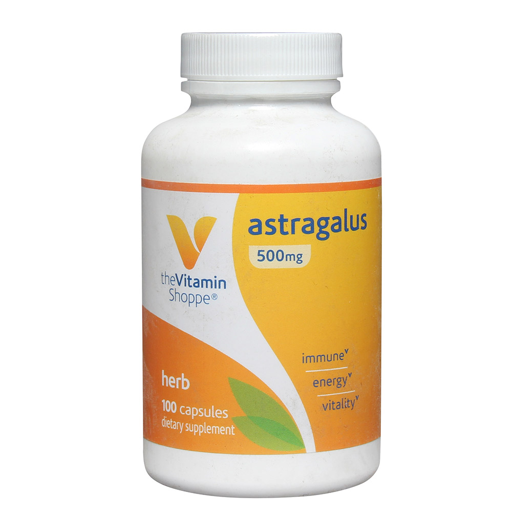 The Vitamin Shoppe Astragalus 500 mg,  100 capsules 