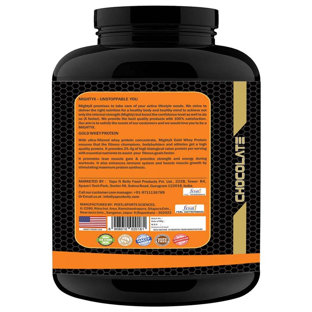 description - MightyX Gold Whey Protein,  5 lb  Chocolate 
