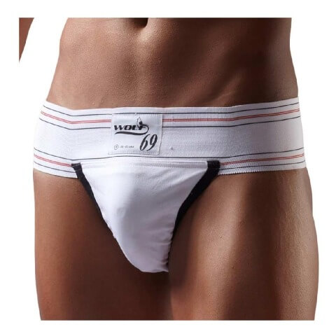 Wolf Athletic Supporter Back Covered, White Medium Wolf Athletic Supporter Back Covered, White Medium