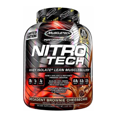 MuscleTech NitroTech Performance Series, 3.97 lb Decadent Brownie Cheesecake