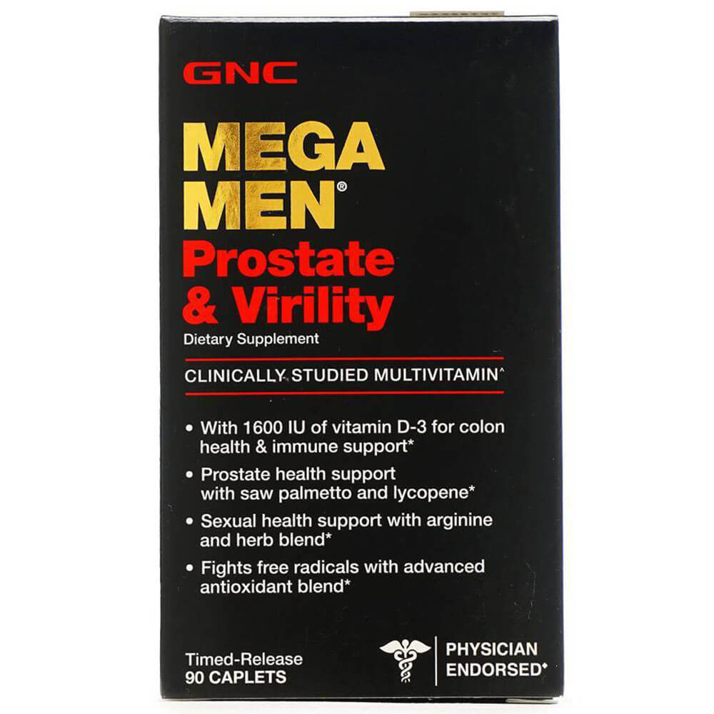 1 - GNC Mega Men Prostate & Virility,  90 caplets  Unflavoured 