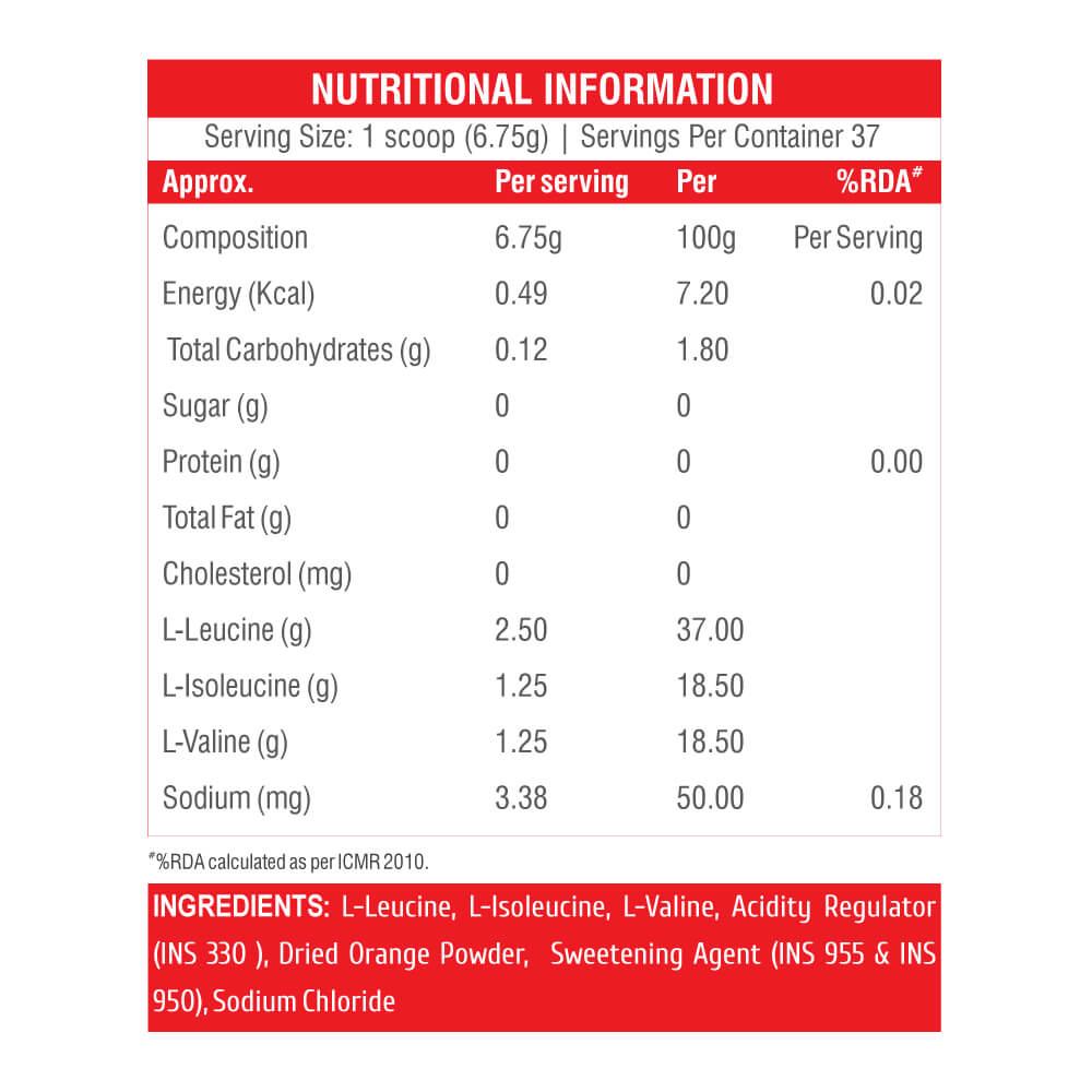 Supplement - HealthXP Prime BCAA,  0.55 lb  37 Servings  Fruit Punch 