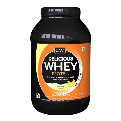 QNT Delicious Whey Protein,  2 lb  Banana 