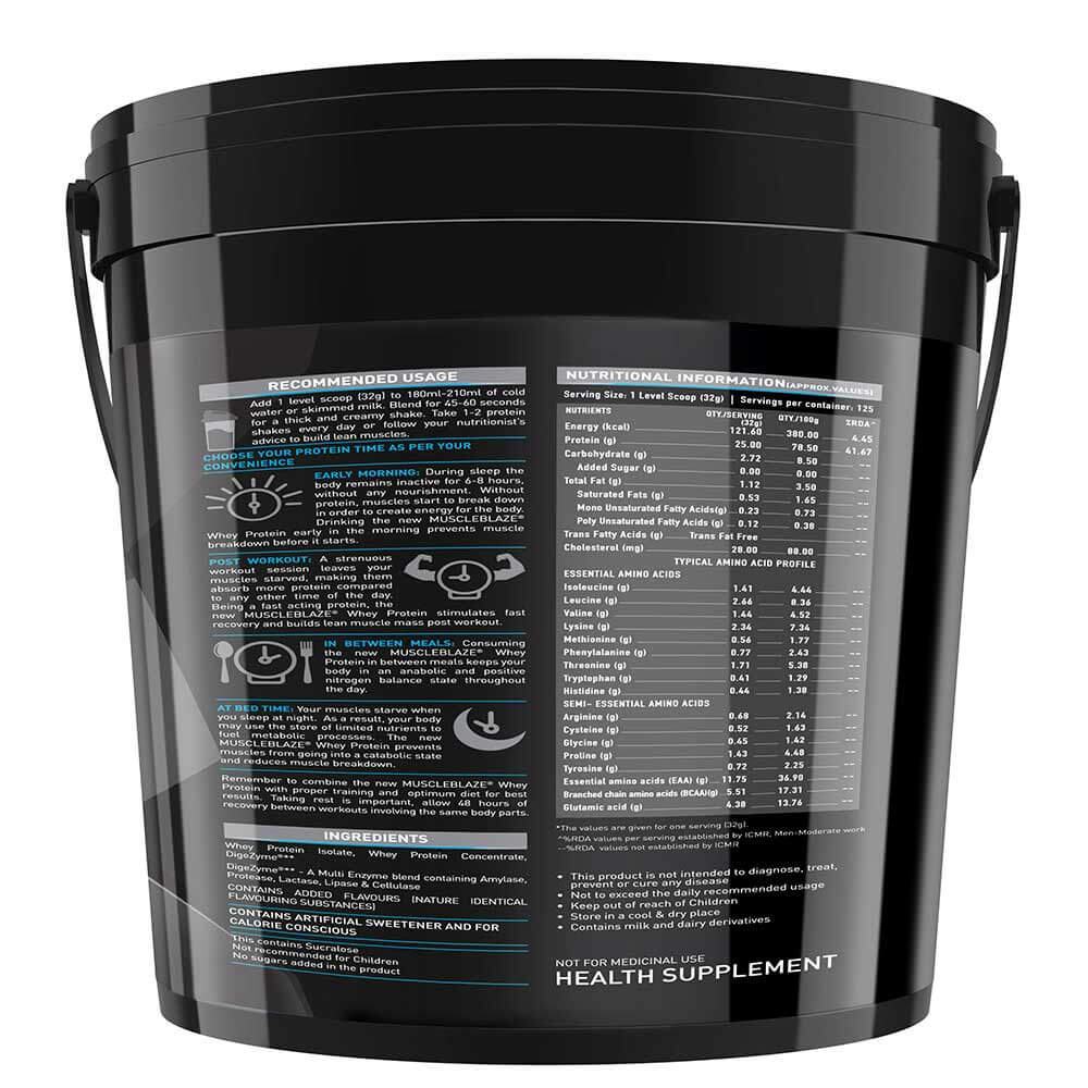 1 - MuscleBlaze Whey Protein  OP,  8.8 lb  Vanilla 
