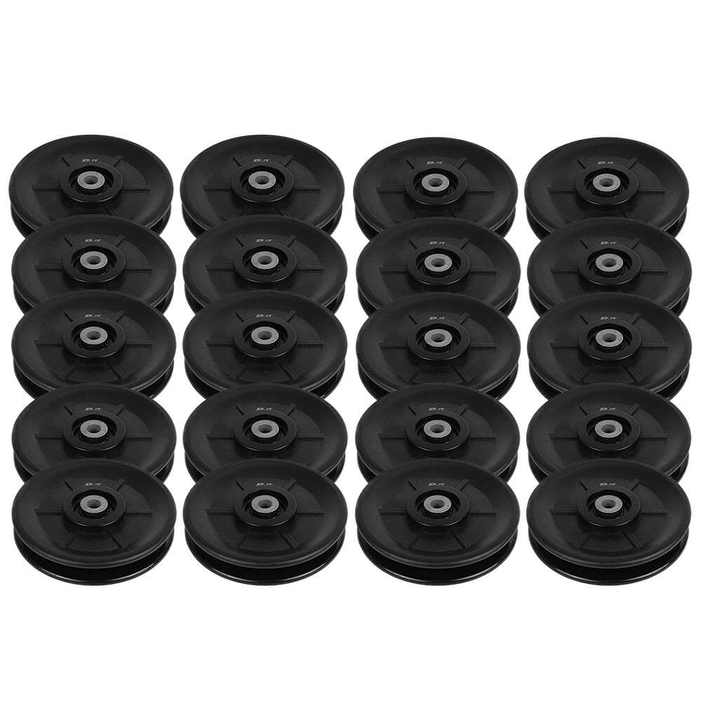 B Fit USA Gym Pulley with Inbuilt Bearing and Bush,  5Inch Black Set of 20 