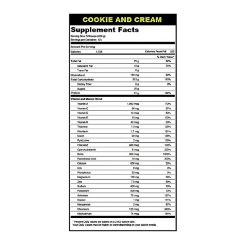 Vx Nutrition Hulk Mass Gainer 1500 12 Lb Cookies Cream Online In India Healthkart Com