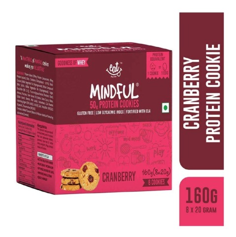 Eat Anytime Protein Cookies Gluten Free,  160 g  Cranberry 