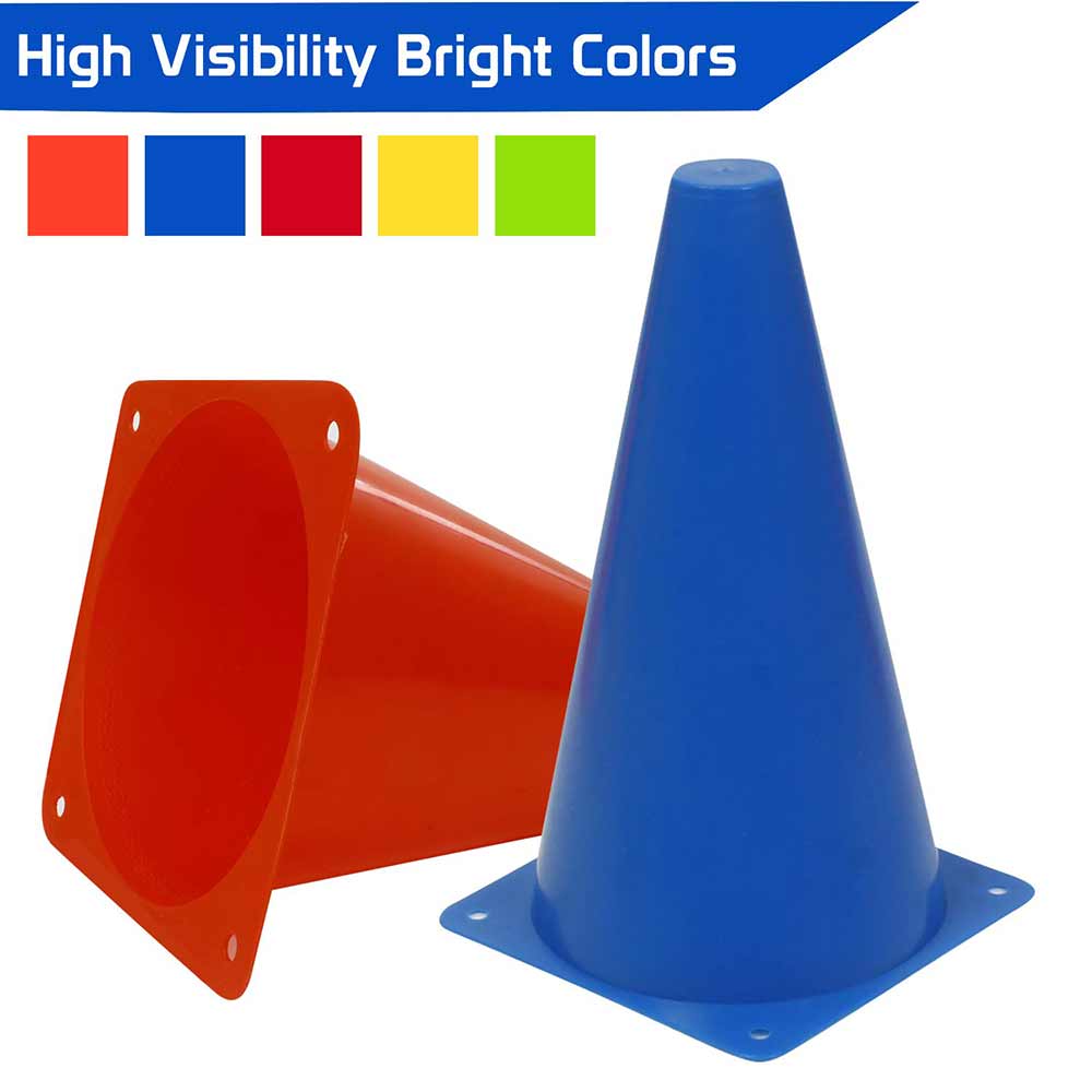 Fitsy Agility Training Cones (AR2412),  Multicolor  7 Inches 6 Piece 