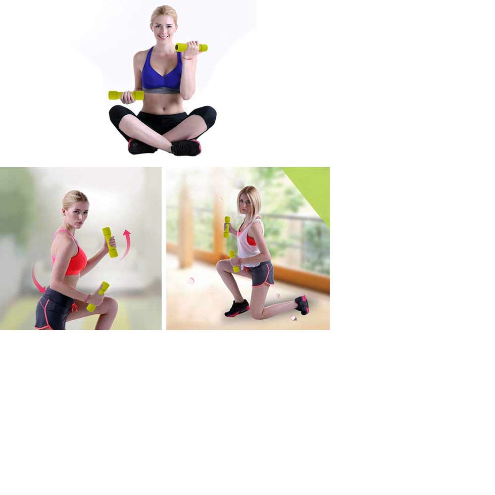 2 - Fitsy Dumbbells 2502 (AR913),  Fluorescent Green (Pair)  0.5 kg 