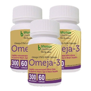 Bhumija Omeja 3 Fatty Acid (300 mg Pack of 3), 60 capsules