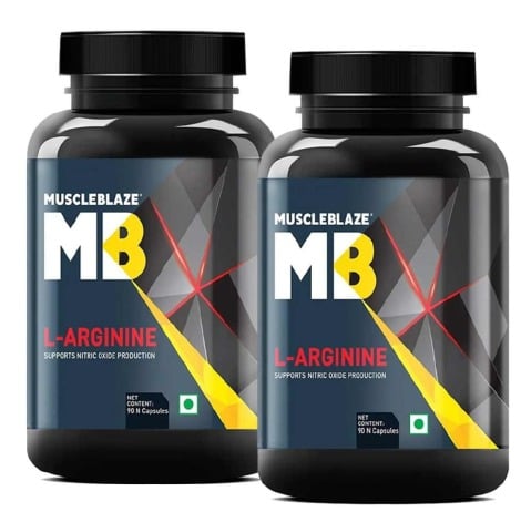 MuscleBlaze L-Arginine, 90 capsules Unflavoured - Pack of 2