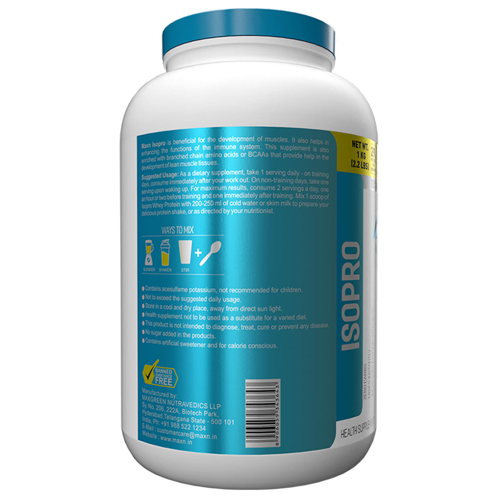 description - Maxn Isopro,  2.2 lb  Chocolate Mint 