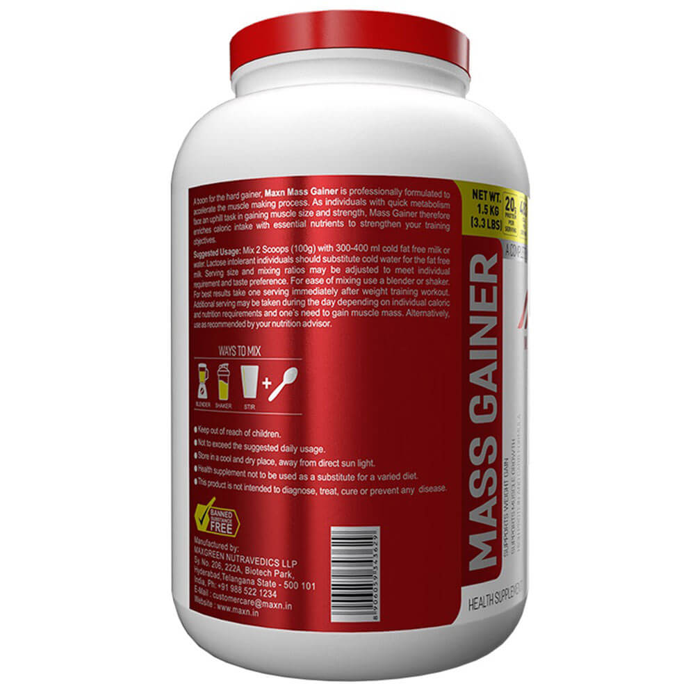 description - Maxn Mass Gainer,  3.3 lb  Mango 
