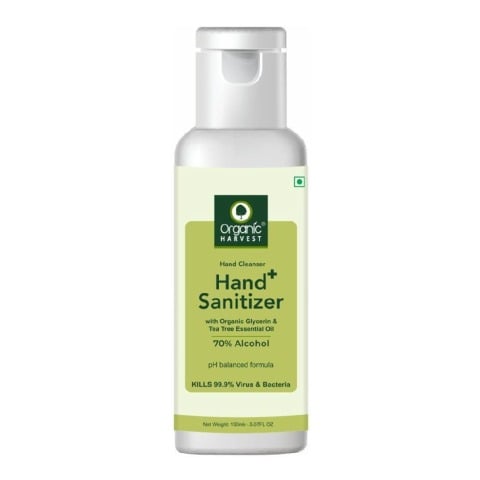 Organic Harvest Hand Cleanser & Sanitizer,  Fragrance Free  150 ml  Kills 99.9% Virus & Bacteria 
