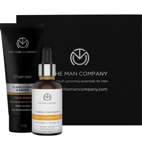 1 - The Man Company Charcoal Face Wash & Vitamin C Face Serum,  2 Piece(s)/Pack  for All Skin Types 