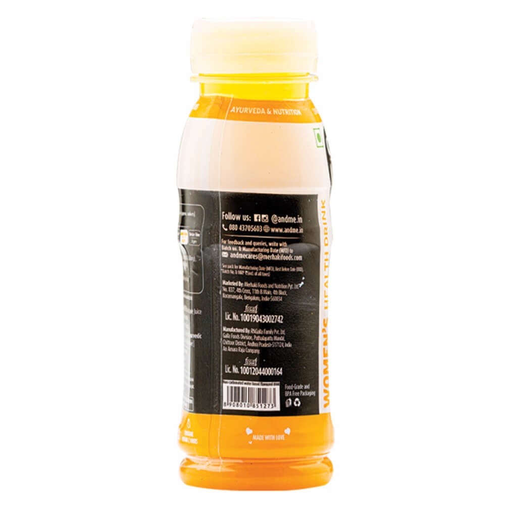 3 - &Me PMS Women's Health Drink,  Mango Coconut Water (Pack of 8)  200 ml 