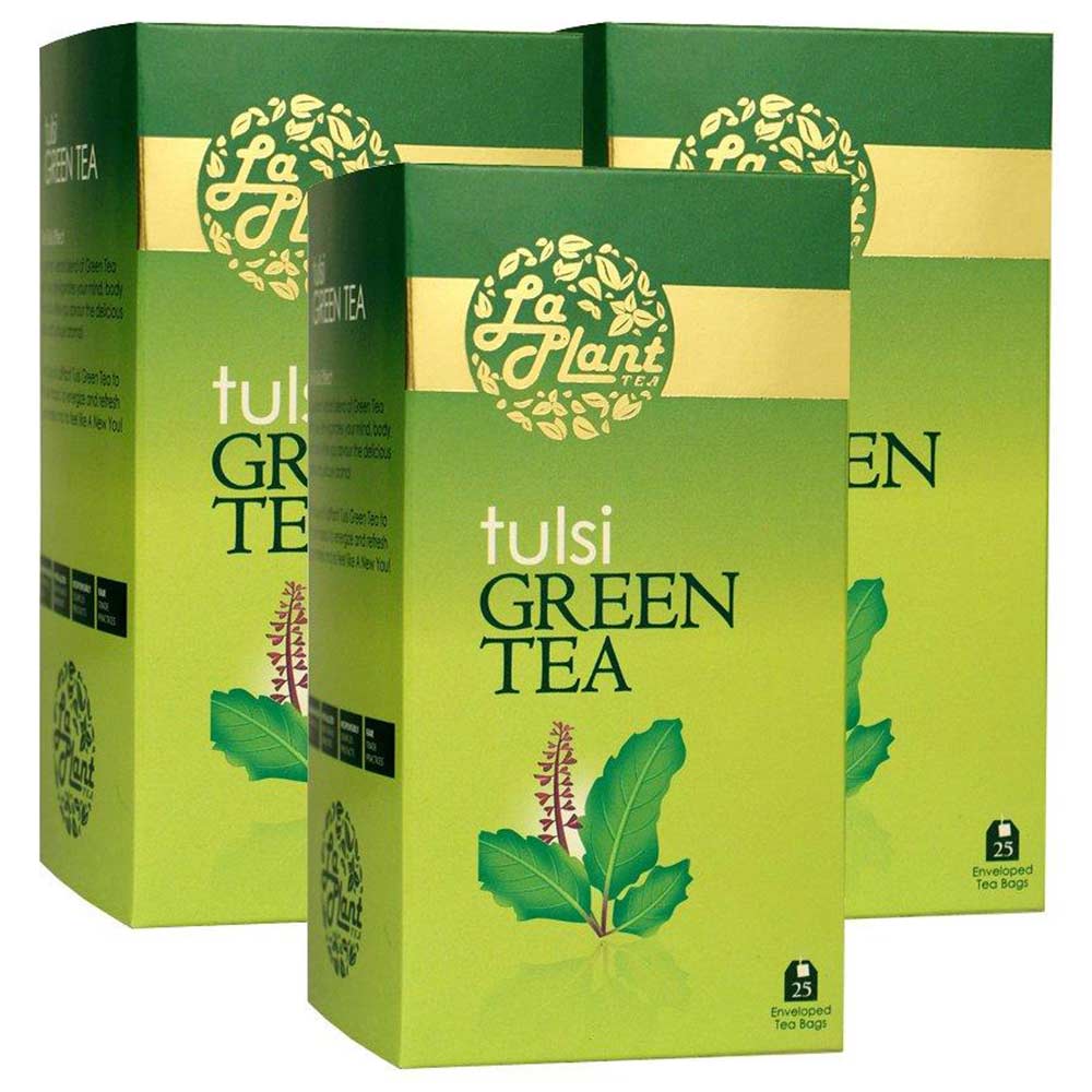 Laplant Tulsi Green Tea,  25 Piece(s)/Pack  Tulsi(Pack of 3) 