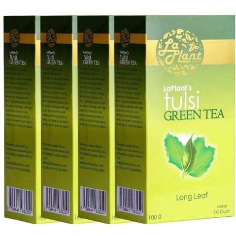 Laplant Tulsi Green Tea Long Leaf, 100 g Tulsi(Pack of 4) Laplant Tulsi Green Tea Long Leaf, 100 g Tulsi(Pack of 4)